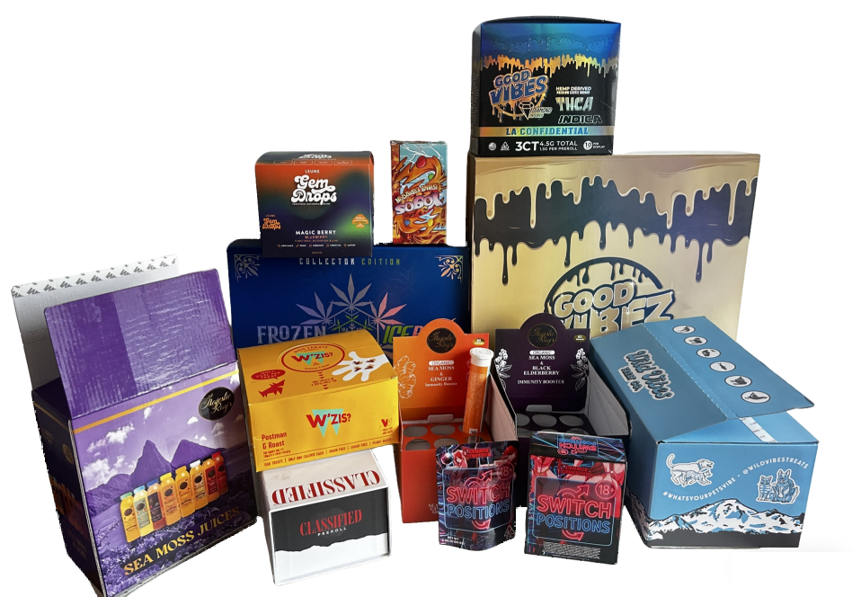 Cardboard box Cannabis Box Packaging, Pre Roll Cone Boxes & Display Boxes - Custom Packaging ME Packs